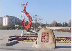 遂宁文化广场图标雕塑